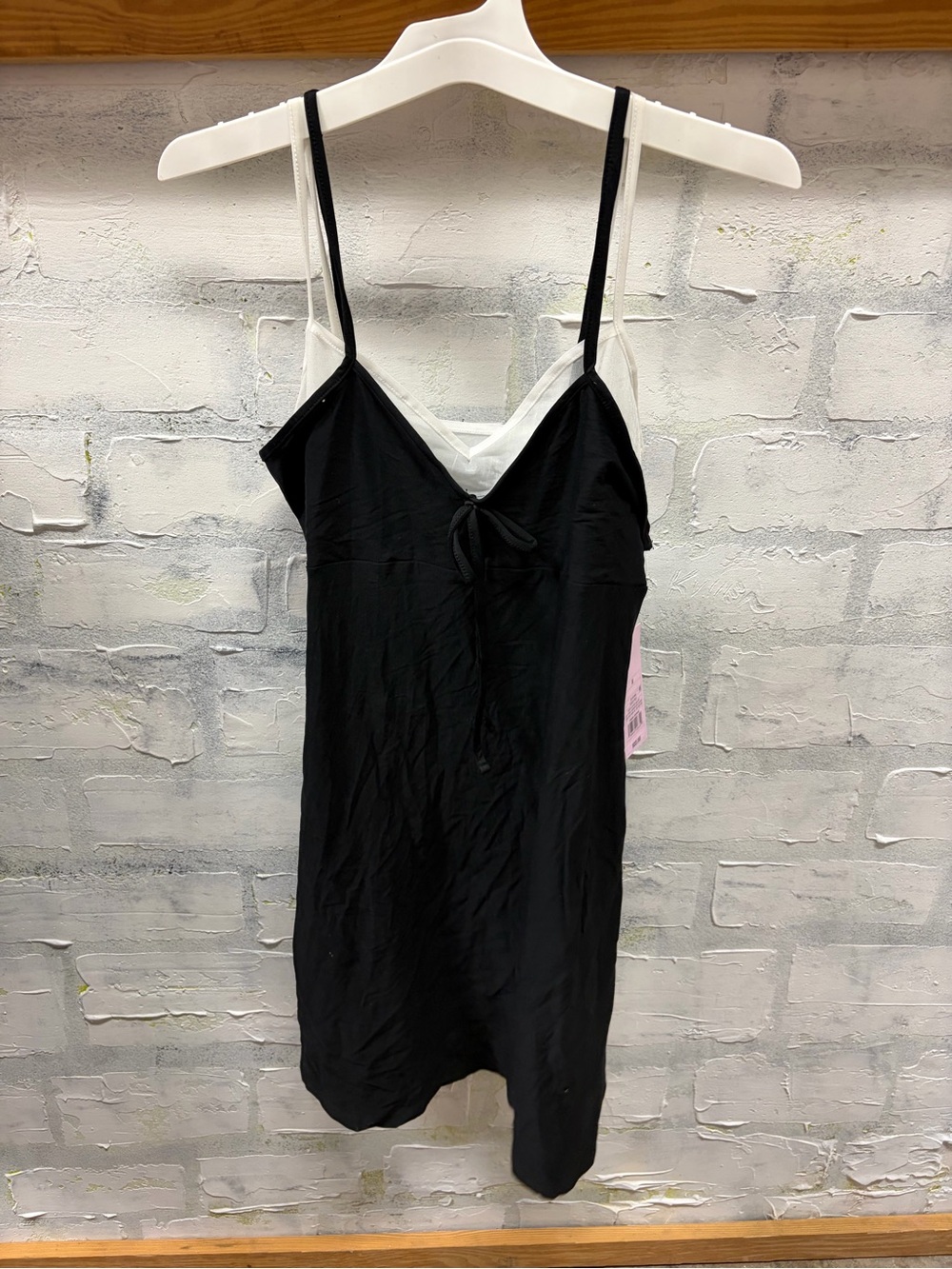 Black Slip Chemise with Contrast Trim - Women Intimates